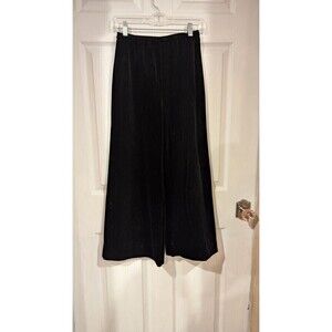 Vintage Black Velvet Palazzo Pants Dark Romantic Whimsigoth Goth Vampire‎ Fall